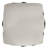 18" White 100% Cotton Ottoman
