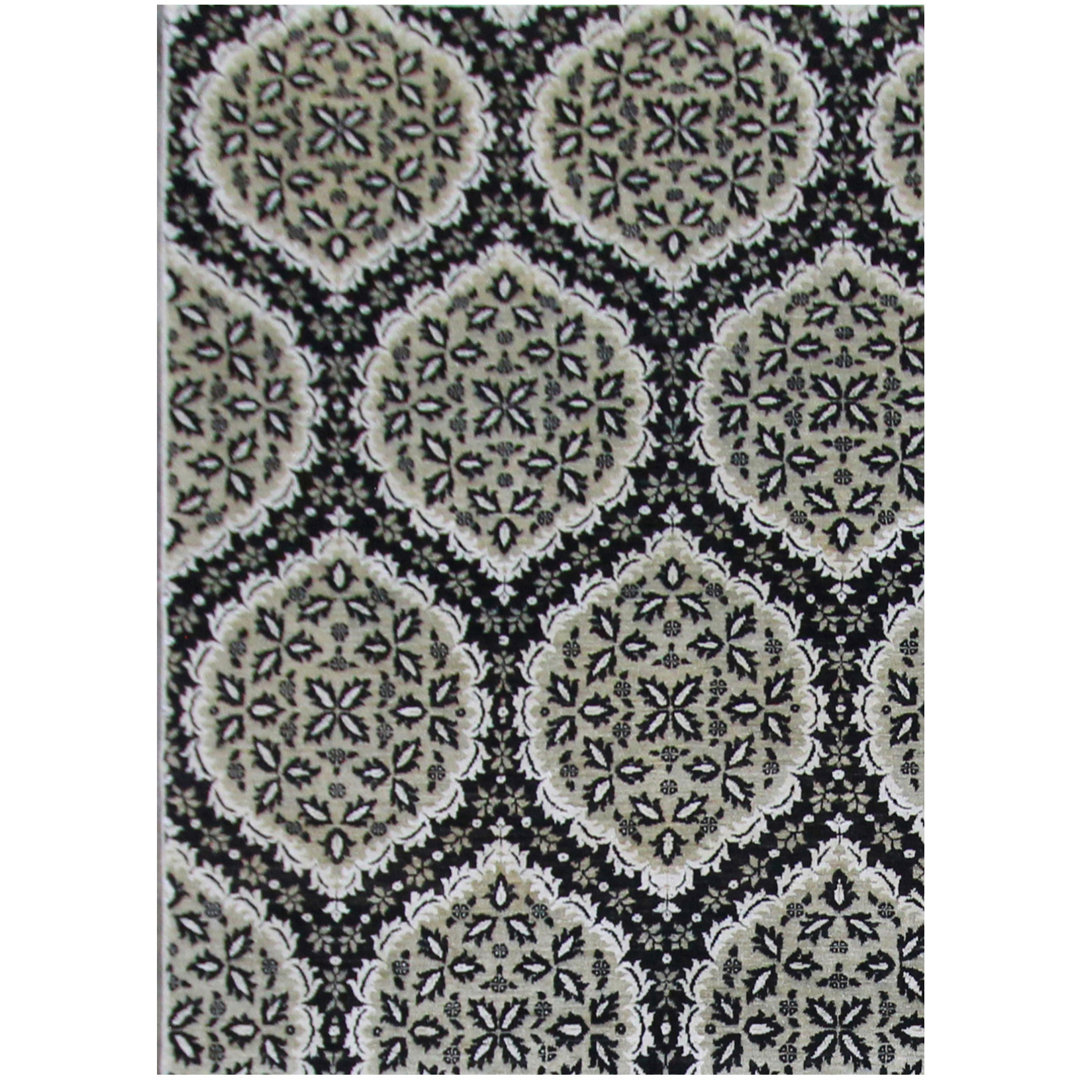 Geometric Hand Knotted Area Rug