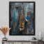 «Blue Gray Music Instument Saxophone», reproduction d'art mural-439446214-439446329