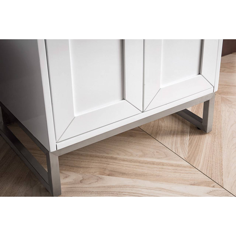 Chianti 23.6'' W Single Vanity, Matte Black, Glossy White
