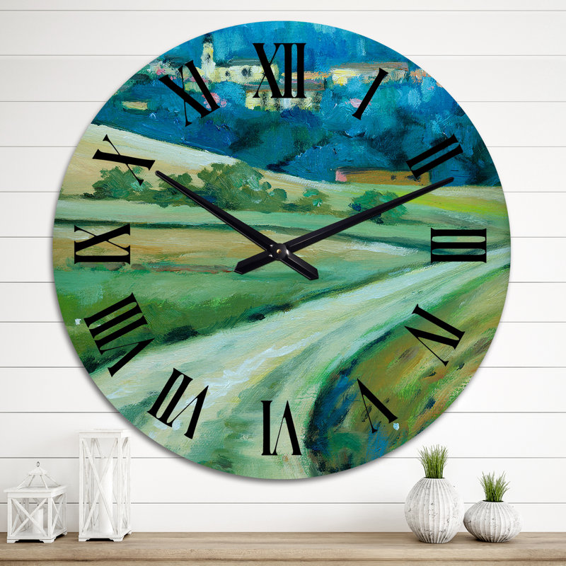 Route dans la campagne - Horloge murale, Moyen