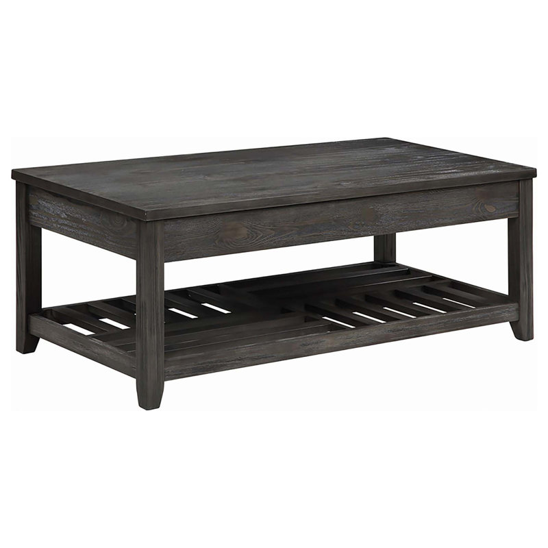 Table basse à plateau relevable gris