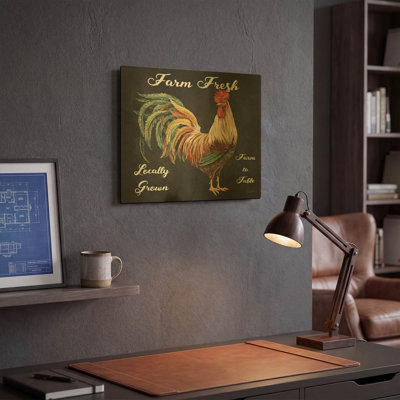 «Farm Fresh Black» par Jean Plout, art mural en métal doré, 16 po x 12 po