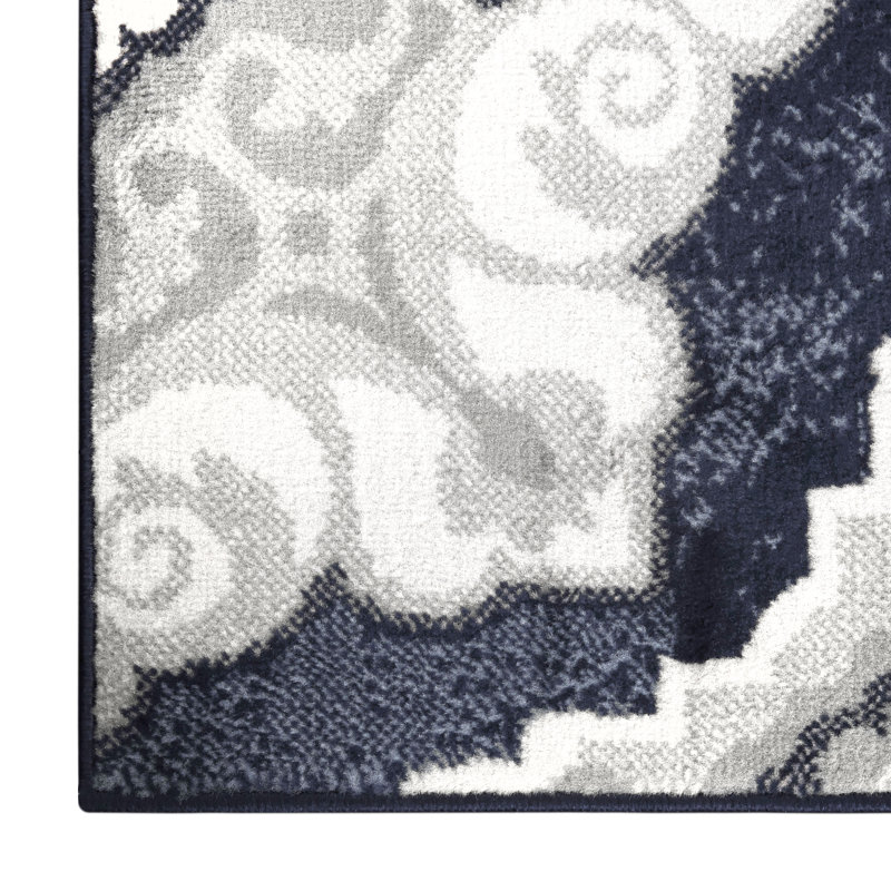 Tapis d'intérieur bleu marine Mountview, Rond 5 pi 2 po
