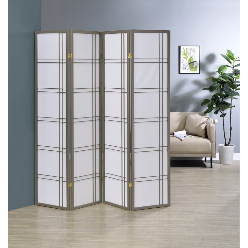 Cloison pliante Keitez, 4, Gris