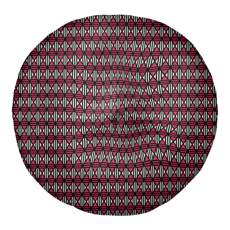 Coussin de sol Katelyn Elizabeth, 26 po x 26 po, Noir / rouge
