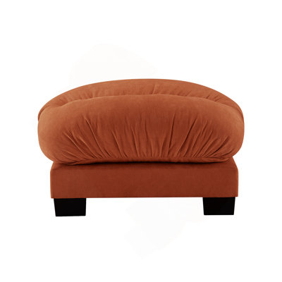 Repose-pieds Flora chenille - orange
