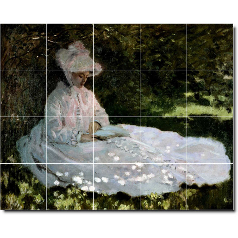 Carreau de céramique décorative 60 po x 48 po 12 po x 12 po, Femme 06089