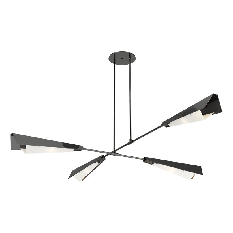 Vertex 4 - Light Sputnik Novelty Chandelier, Ink, Oil Rubbed Bronze