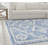 Kennika Geometric Machine Woven Polypropylene/Polyester Area Rug in Blue-1697435125