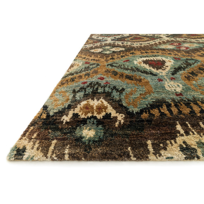 Tapis taupe noué à la main Dalli, Rectangle 2 pi x 3 pi