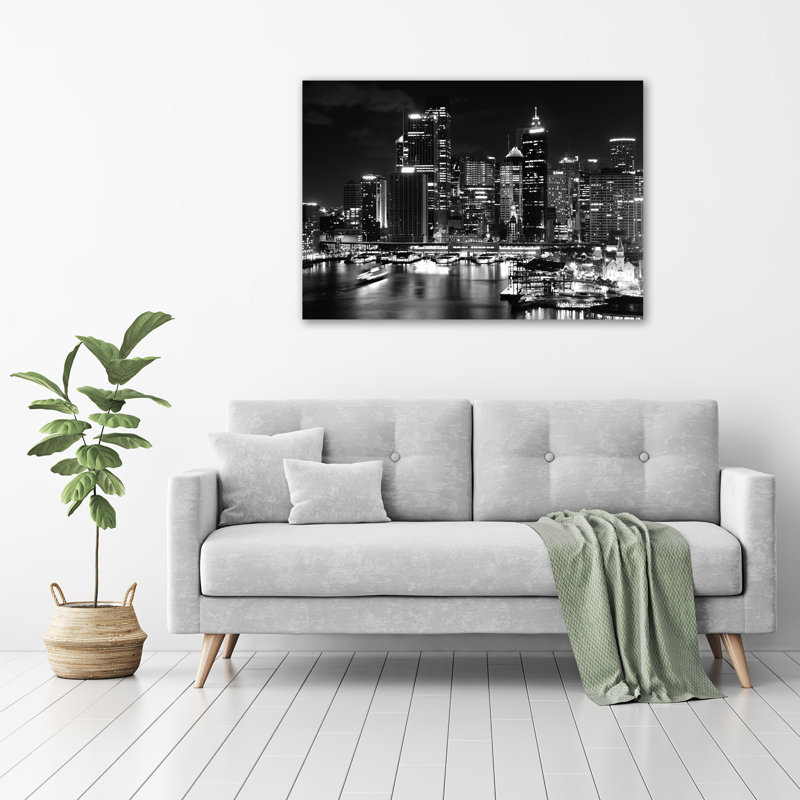 Sydney By Night - No Frame Print on Canvas