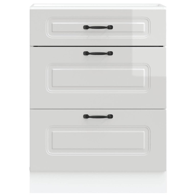 Badriya Standard Base Cabinet, High Gloss White