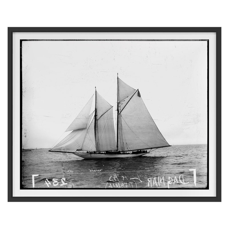 «Open Seas 7» par The Studio - reproduction de cadre photo simple, Cadre noir, H 36 po x l 44 po