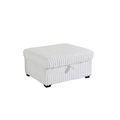Grand repose-pieds carré capitonné avec boîte de rangement Living Room