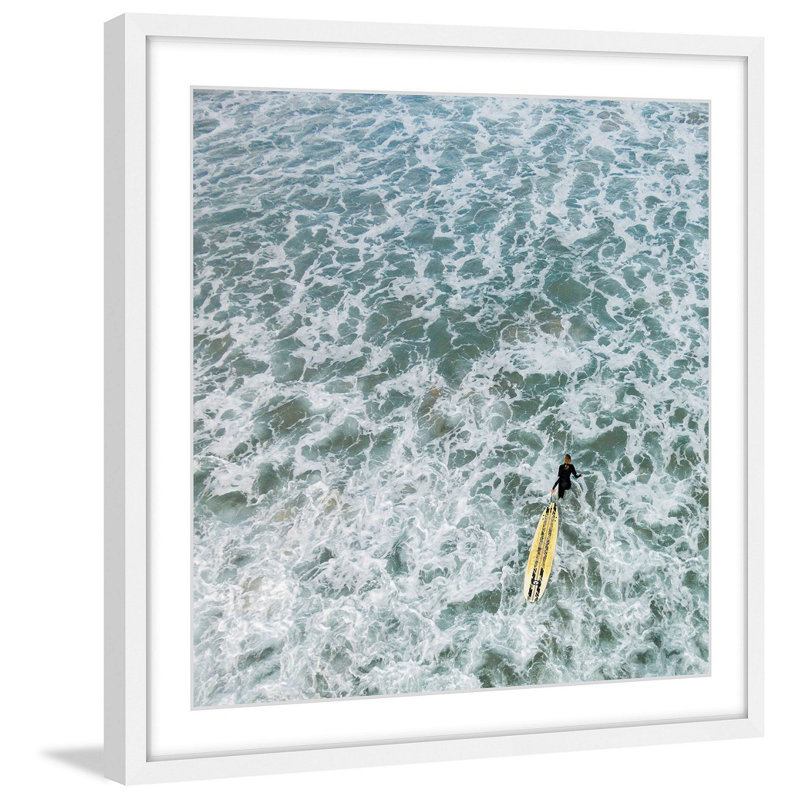" Choppy Waters " by Karolis Janulis, 32" H x 32" W, White Floater Frame