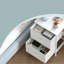 30cm W Steel Bedside Table