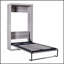 Structure de lit pliante moderne avec tête de lit, conception peu encombrante pour un confort et un style de chambre à coucher optimaux.-876304880