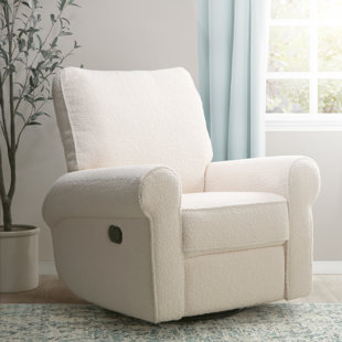 Fauteuil inclinable Eden en crème Teddy