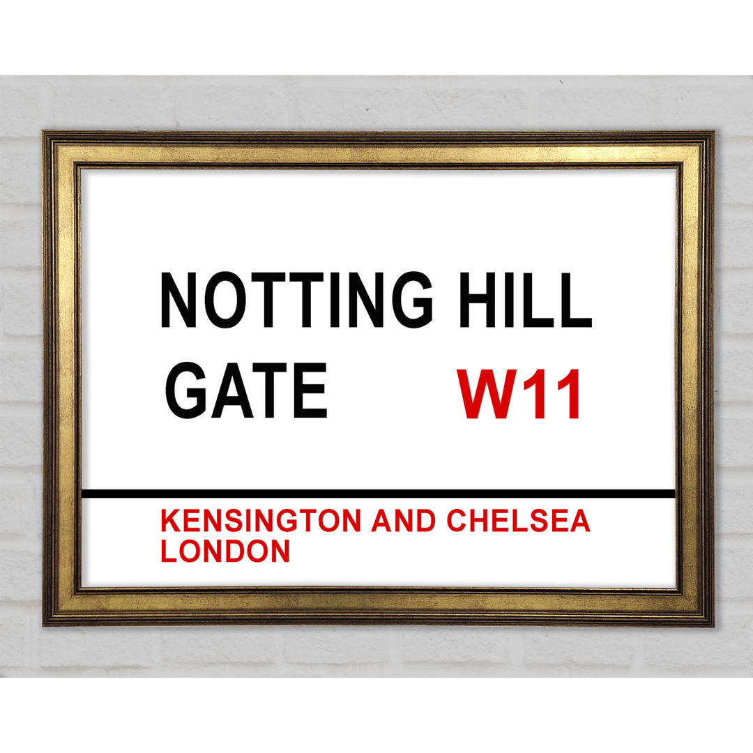 Notting Hill Gate Schilder - Drucken