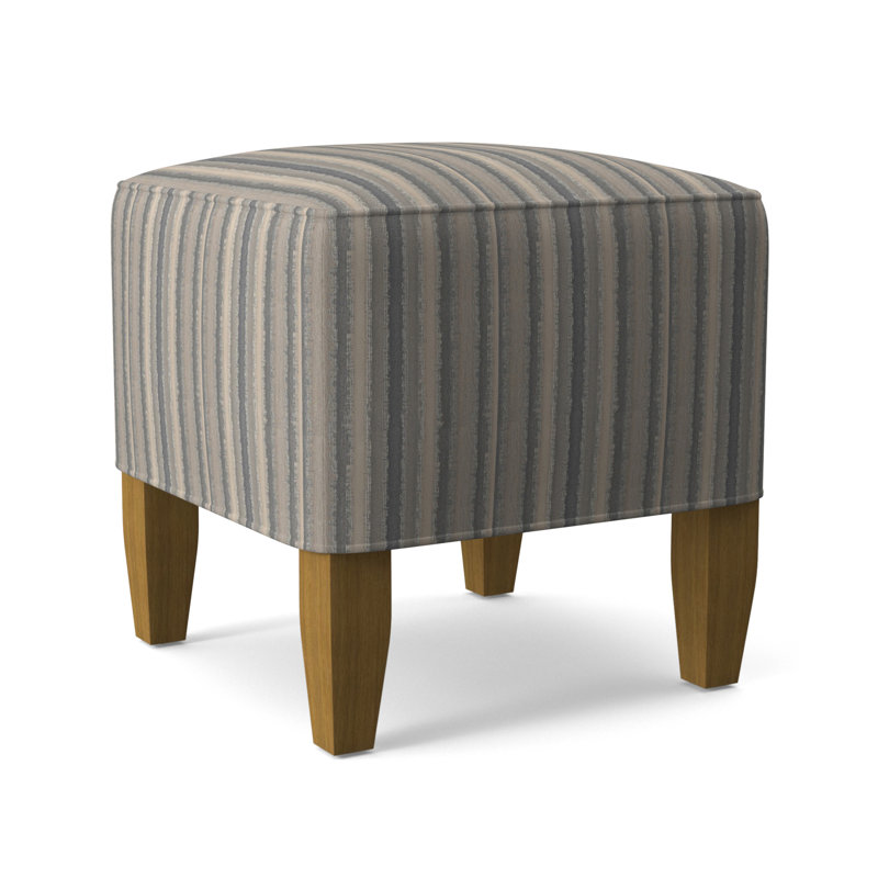 Brooklyn Upholstered Ottoman, Beige Performance Fabric; 0851-73, Honey Finish