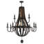 Barrel Stave Madera 12 - Light Chandelier