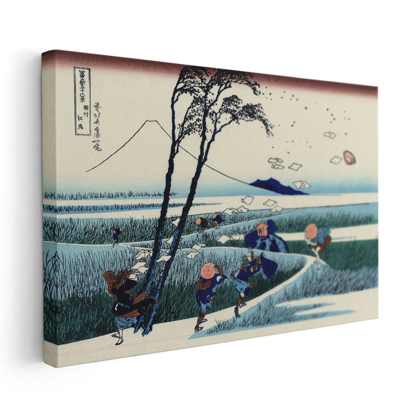 «Ejiri In The Suruga Province, 1830», reproduction d'art sur toile, H 40 po x l 60 po