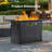 43"Outdoor Firepit Table Propane Fireplace with Lava Rocks, Rain Cover ,Removable Lid,for Patio Garden with 60,000 BTU Output,CSA-Certified