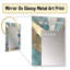 «Blue Gold Transcendent Liquide I» - miroir mural en marbre-2077833887