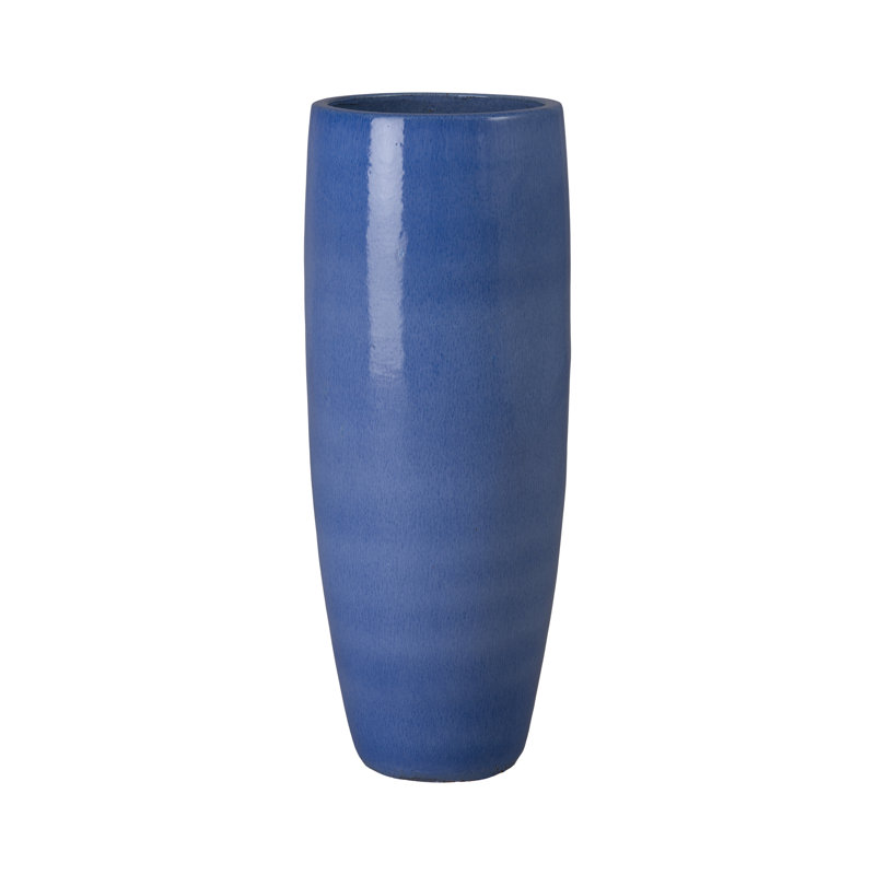Jar Handmade Ceramic Planter, Blue, 38" H x 15" W x 15" D