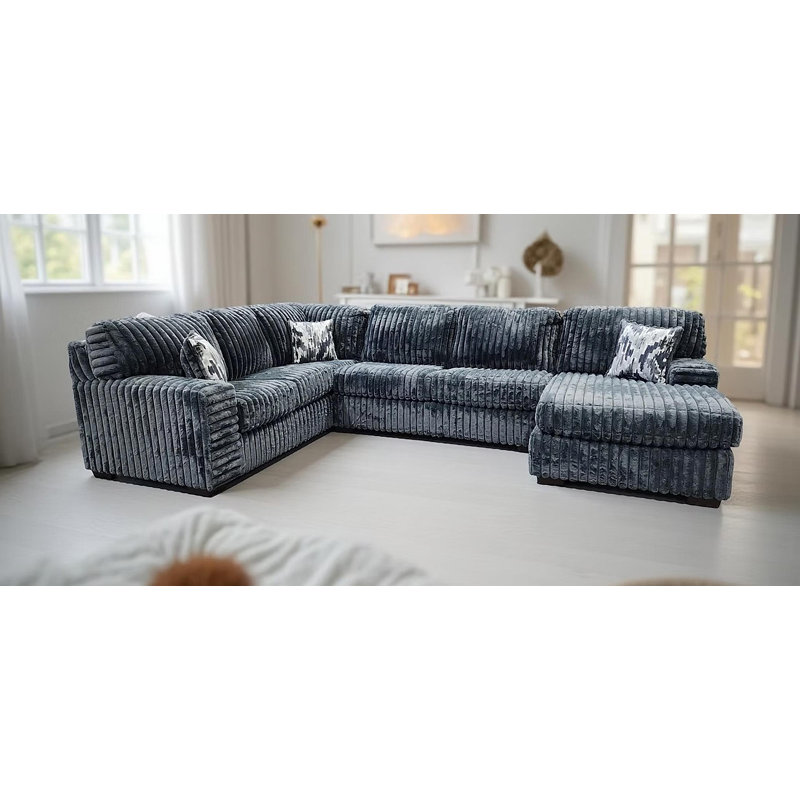 Canapé modulaire Austin, Tissu gris