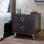 2 Drawers MDF Nightstand With Plastic Legs