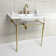 Edwardian Ceramic Rectangular Console Bathroom Sink with Overflow