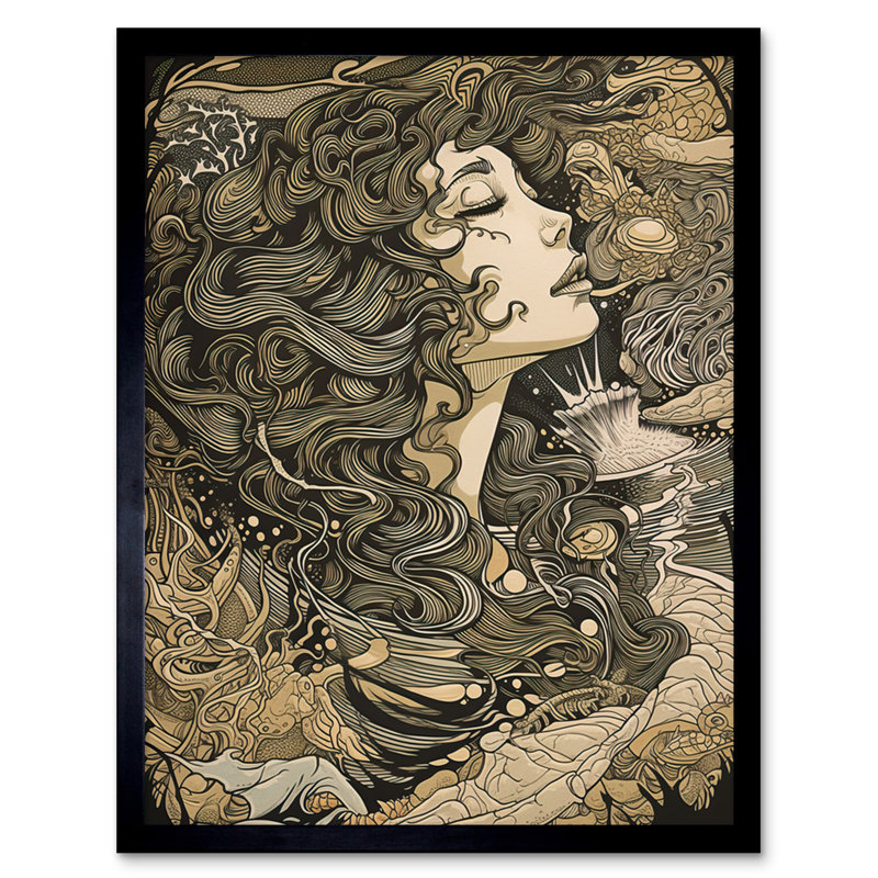 Aaella Deep Breath In Conceptual Woman - Single Picture Frame Print