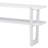 Narrow Console Table with Marble Effect Top, Retro Entryway Table with Open Shelf,Antique White