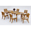 9 Pcs Grade-A Teak Wood Dining Set: 94" Double Extension Oval Table And 8 Arbor Stacking Chairs (2 Arm & 6 Armless Chairs) #11AB2202