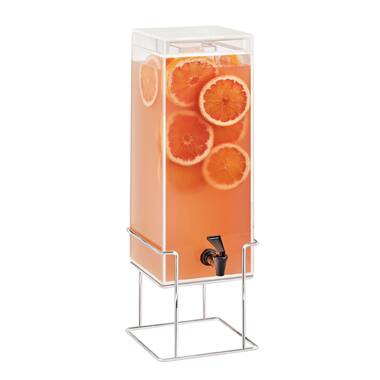 Cal-Mil Soho 2 gal Black Metal and Glass Ice Tube Beverage Dispenser