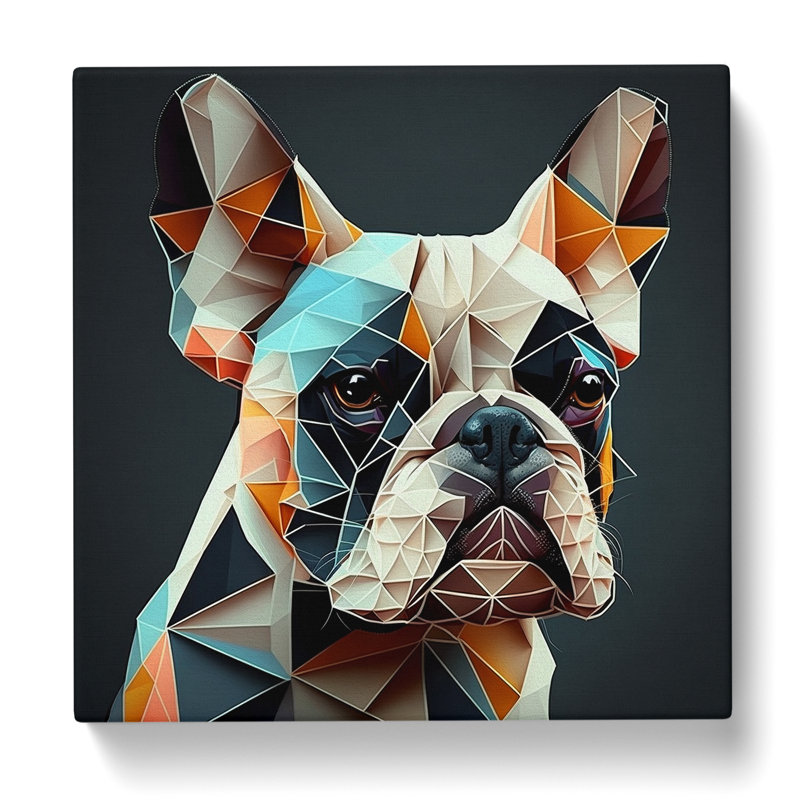 French Bulldog Cubism - Wrapped Canvas, 50cm H x 50cm W x 3cm D