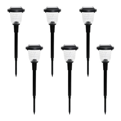 Solar Pathway Lights Garden Lights 7 Color Changing Outdoor Solar Yard Lights Auto On/off Waterproof 6 Pack Landscape Lights