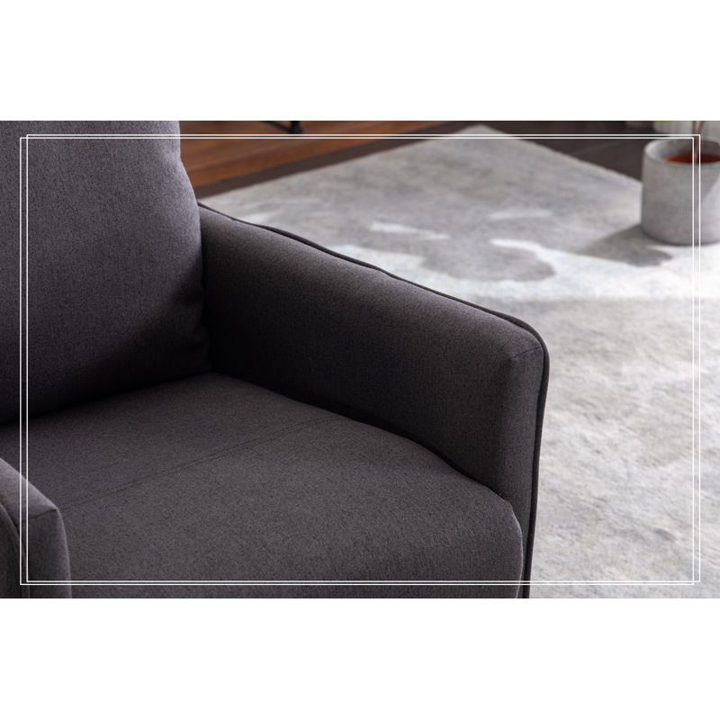 Comfortable Rocking Chair with Adjustable Feature for Relaxation, Dark Grey