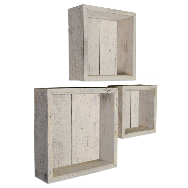 Square Cube Shelf with Adjustable Shelves, Chalk Dust White