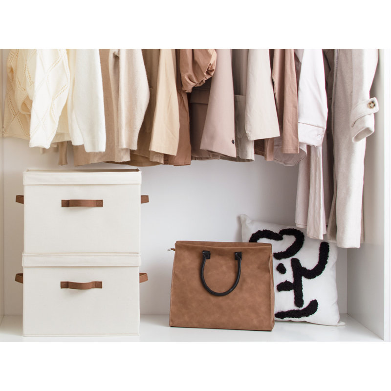 Closet Storage Bins, Cream