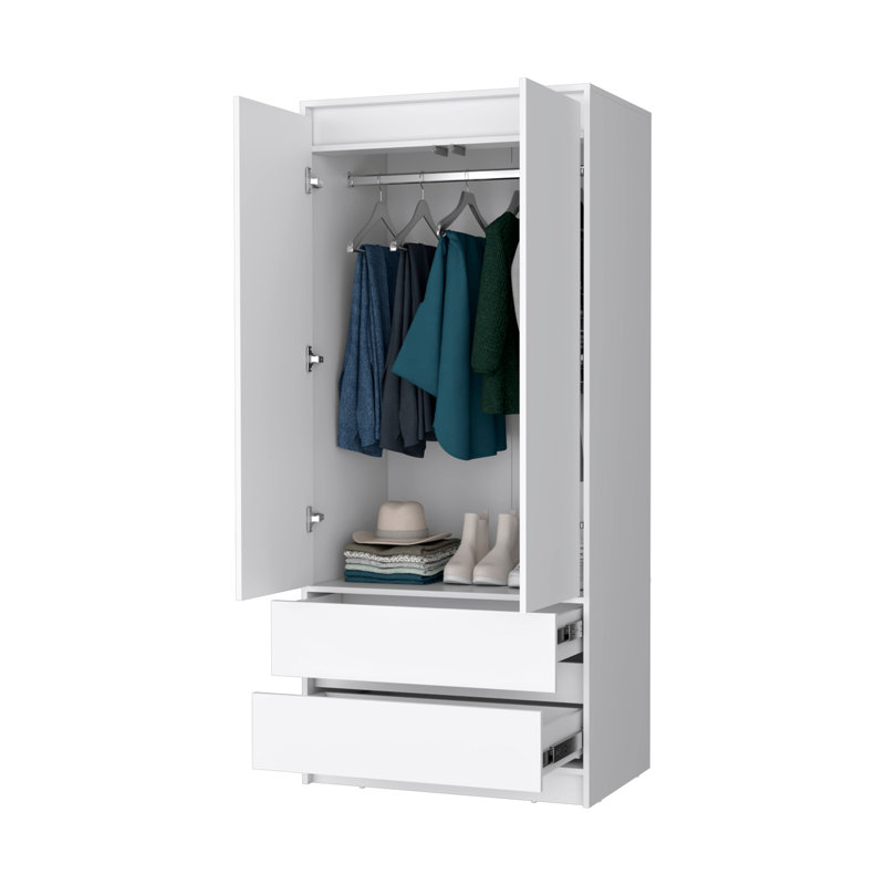 Armoire 2 tiroirs, Blanc