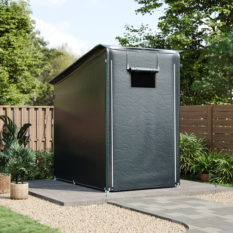 4 x 6ft Outdoor Garden Storage Shelter with Roll-Up Zipper Door