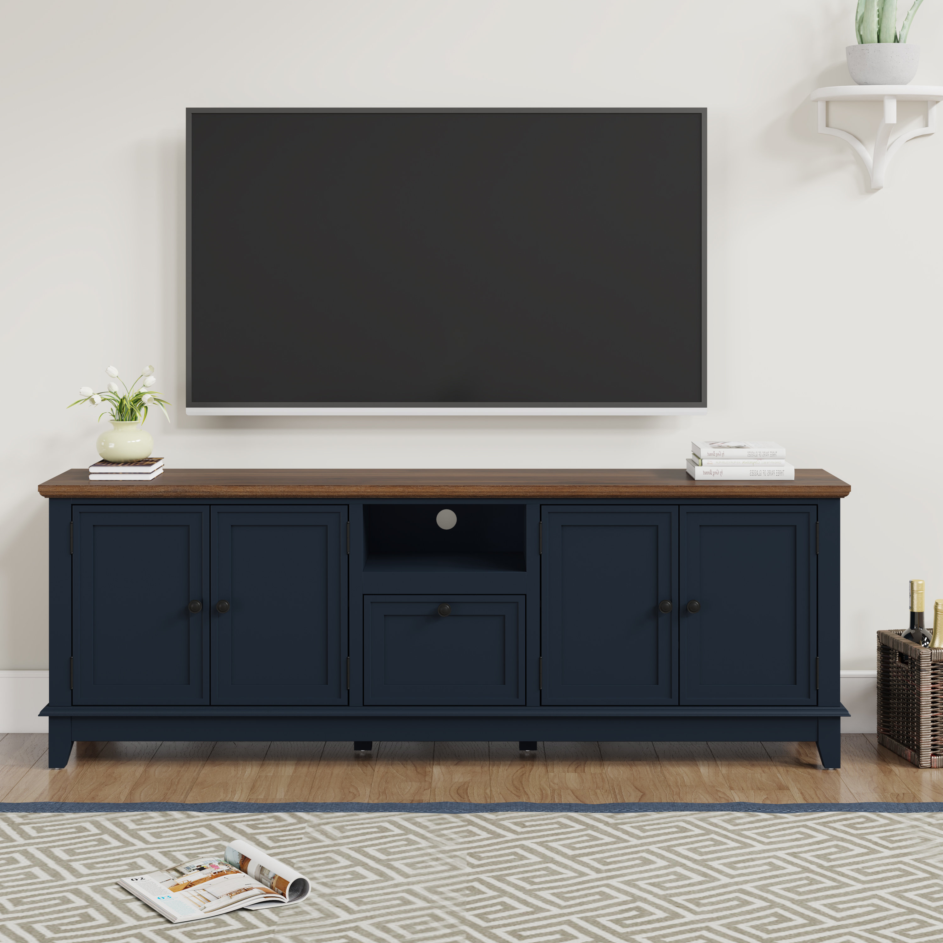 Amarapal Rustic TV Stand for TVs up to 78" - French Style
