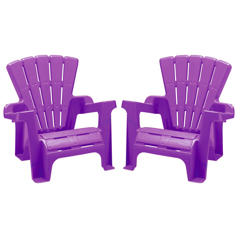 Eslinger Kids 18.5" Adirondack Chair (Set of 2) , Purple