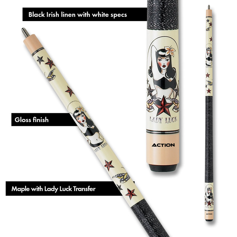 Action Adventure Lady Luck Pool Cue, 18 oz.