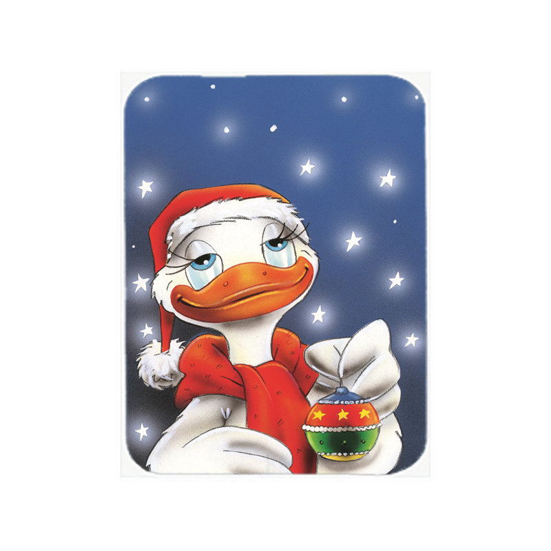 Caroline's Treasures Duck with Christmas Ornament Glass Cutting Board