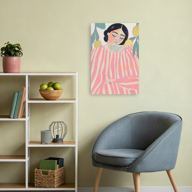 " Lemon Daydreams Abstract Contemporary Landscape Nature Wall Art Print " by Treechild, 24" H x 16" W