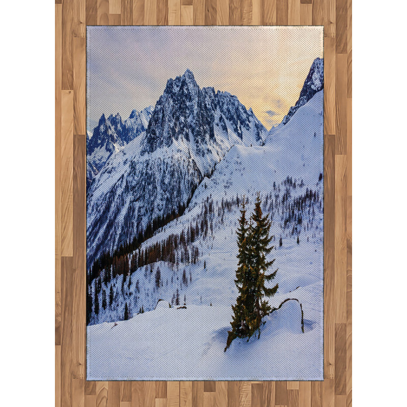 Mountain Nature High Density Long Fiber Poly Threads Decorative Area Rug Carpet, Rectangle 4' x 5'8"